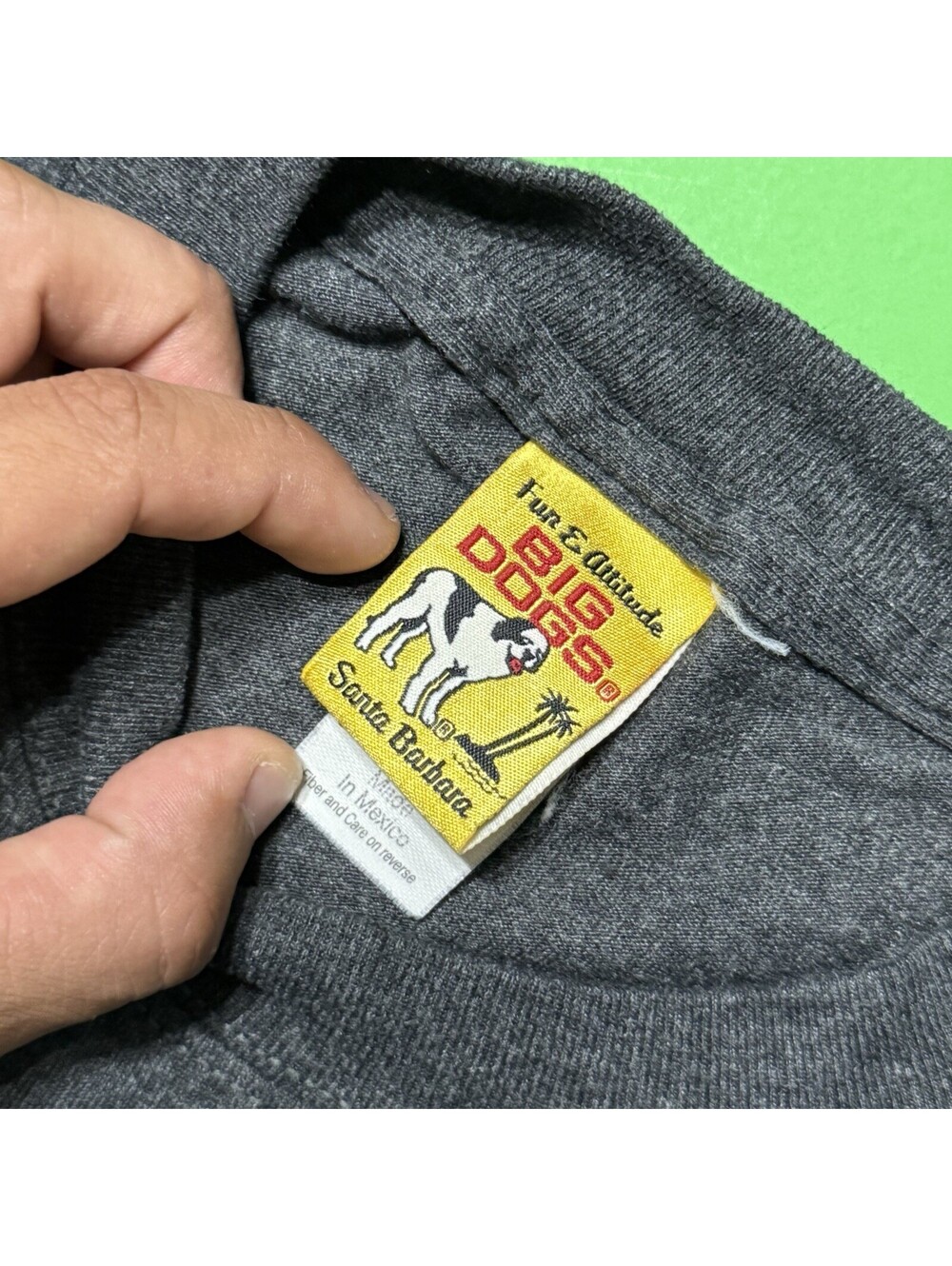 Vintage 2006 Big Dogs Yes I Do Own The Road Biker Motorcycle Y2K Gray Shirt Men - Picture 5 of 9